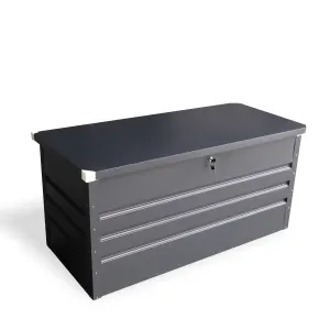 Coffre De Rangement Gris En Acier Caseo