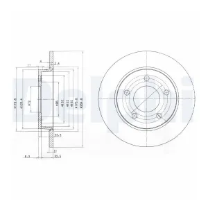 DELPHI Disques de frein pour MAZDA: 3 (Ref: BG4025C)