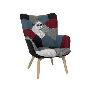 Federica - Fauteuil Patchwork Motifs Colorés