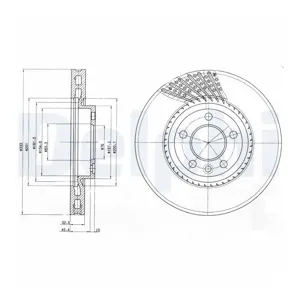 DELPHI Disques de frein pour VOLKSWAGEN: Transporter (Ref: BG9892)