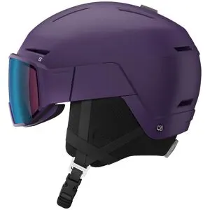 Salomon  - Osmo Pro Astral Aura Metal Sigma Photo Sky Blue - M - Casque de ski avec visière