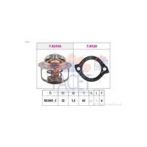 FACET Thermostat d'eau pour MAZDA: 323, MX5, B (Ref: 7.8354)