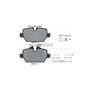 TEXTAR Plaquettes de frein X4 pour MINI: MINI (Ref: 2547801)