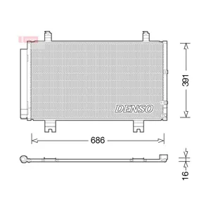 DENSO Condenseur, climatisation pour LEXUS: GS (Ref: DCN51013)