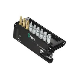 Assortiment de bits Wera 8155/67-9 Bit-Check, 1 support universel avec 9 bits (05134200001)