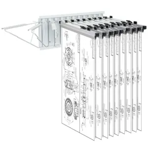 VEVOR Support de Plans de Construction Mural, Capacité jusqu'à 1200 Plans 109 kg, Organisateur de P…
