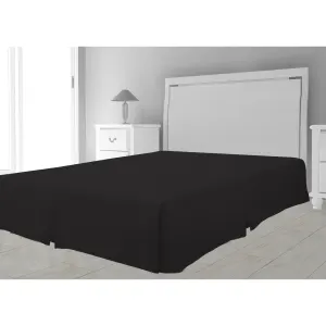 Cache Sommier Microfibre 160x200 Cm Noir