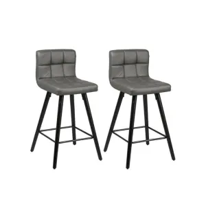 Altobuy Lot de 2 tabourets gris