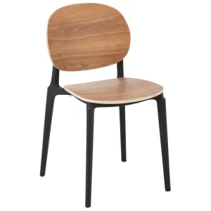Chaise Design Finama 82cm Naturel & Noir
