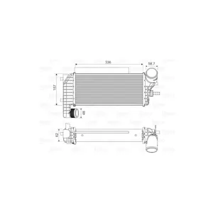 VALEO Intercooler, échangeur pour FORD: C-Max, Connect, Focus, Kuga (Ref: 818604)
