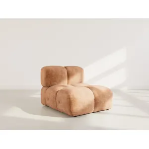Grace - Module D'assise En Velours Texturé - Rouille