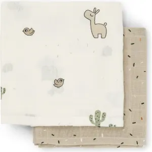 Lot de 2 langes Lalee Sable (65x65 cm)