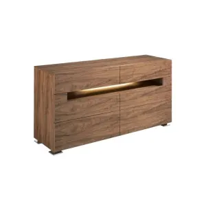 Angel Cerda Commode effet bois noyer et éclairage intérieur