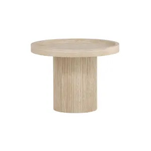 Table Basse Effet Travertin Krille 60cm Beige