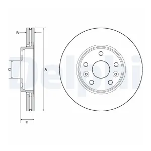 DELPHI Disques de frein pour RENAULT: Kangoo, Mégane (Ref: BG4667C)