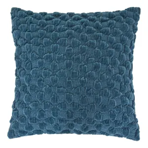 Coussin Chenillé 3D Nova 40x40cm Bleu Égéen