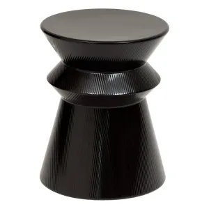 Table d'Appoint Totem Maya 35cm Noir