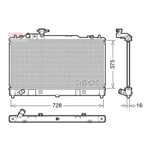 DENSO Radiateur moteur pour MAZDA: 6 (Ref: DRM44033)