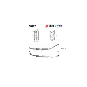 Catalyseur As 95122 Toyota