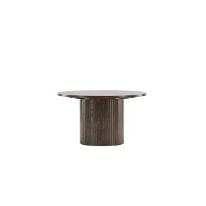 Table Basse Design Nervuré Bianca 80cm Marron