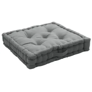 Coussin de sol uni en coton panama