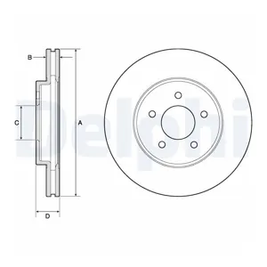 DELPHI Disques de frein pour MAZDA: Tribute & FORD: Maverick (Ref: BG4120)