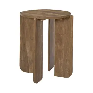 Table d'Appoint Ronde Heritage 50cm Marron