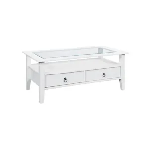 Table Basse Provence 7 Blanc Bois Massif