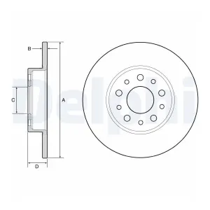 DELPHI Disques de frein pour FIAT: 500 (Ref: BG4655C)