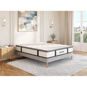Unique Matelas classique polyester blanc 160 x 200
