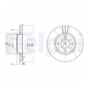 DELPHI Disques de frein pour FORD: Mondeo, Cougar, Scorpio (Ref: BG3056)