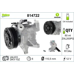 VALEO Compresseur, climatisation pour SUBARU: Levorg (Ref: 814722)