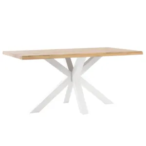 Table Fixe Grace L. 220 Cm Chêne/blanc