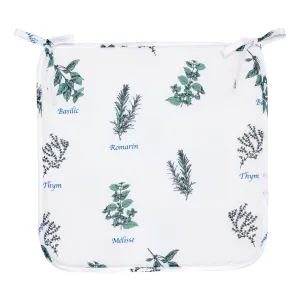 Galette de Chaise Garrigue 39x39cm Blanc