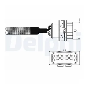 DELPHI Sonde lambda pour OPEL: Astra, Corsa (Ref: ES10982-12B1)