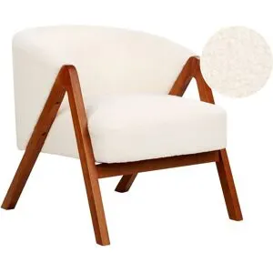 Fauteuil Skei Bouclé Blanc