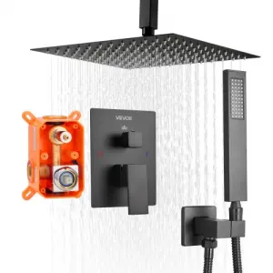 VEVOR Ensemble de Robinetterie de Douche Encastrable, Système de Douche de Pluie avec Pommeau de Tê…