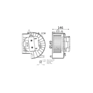 Ventilation Intérieure Mahle Ab440000s