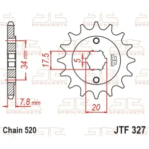 Pignon de mécanisme de verrouillage JT JTF327,13