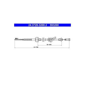 ATE 24.3728-3200.2 Câble d'embrayage