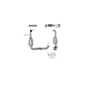 AS Catalyseur pour FORD: Focus, C-Max (Ref: 20428D)