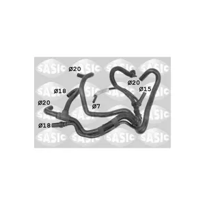 SASIC Durite de radiateur pour RENAULT: Modus, Clio (Ref: 3404198)
