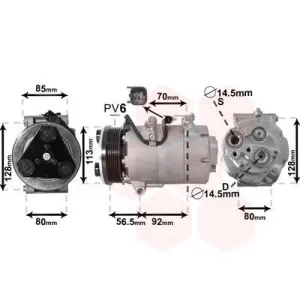 VAN WEZEL Compresseur, climatisation pour FORD: Focus, C-Max (Ref: 1800K497)
