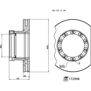 FEBI BILSTEIN 172998 Disque de frein