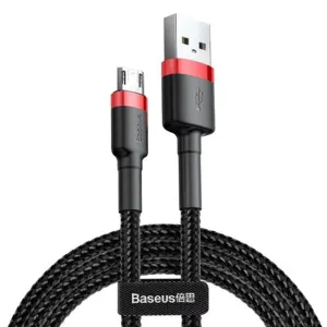 Câble Usb Vers Micro Usb Baseus Cafule Noir Rouge 2 M