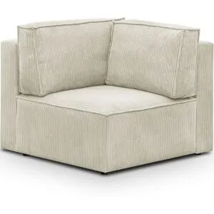 Module d'angle à droite en velours côtelé beige - Harper Mod