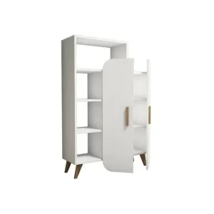Dmora Buffet effet bois blanc 90x32 cm