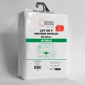 Lot de 5 protège matelas jetables, par Soleil d'Ocre