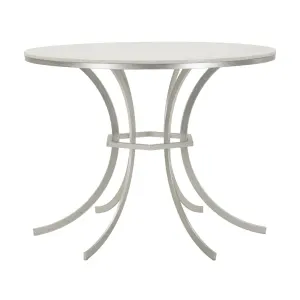Table de Repas Istanbul 100cm Blanc & Argent