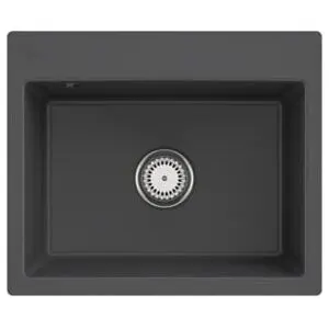 V&B; évier encastré Subway 60 S Flat avec garniture vidage, commande manuelle, graphite ; Villeroy…
